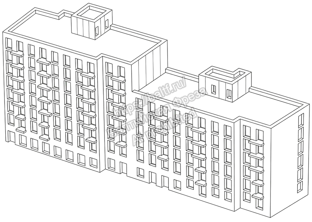 Векторный чертеж матрицы опалубки для 3D фрезеровки чпу